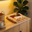 Natural Bamboo Cheese Board Set With Slate Plate & Knife Set
