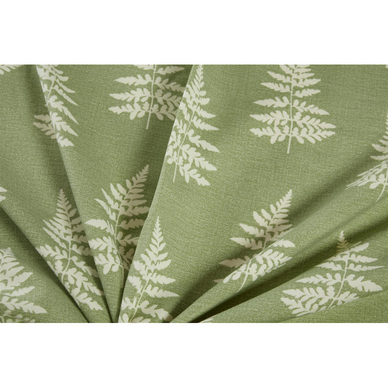 Jevin Cotton Blend Room Darkening Curtain, 90cm Width x 72cm Drop, Green