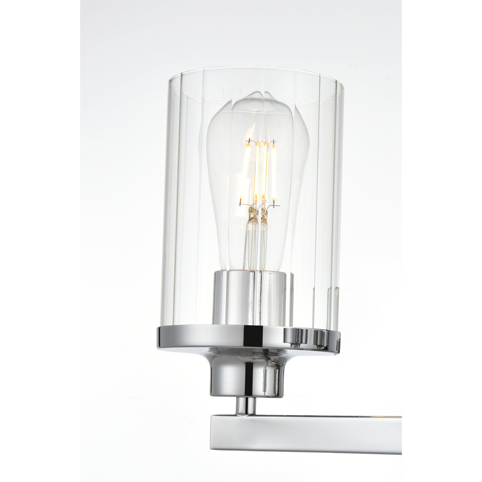 Dariela Dimmable Vanity Light, Chrome, 10" H x 18" W x 18" D, 3 Lights