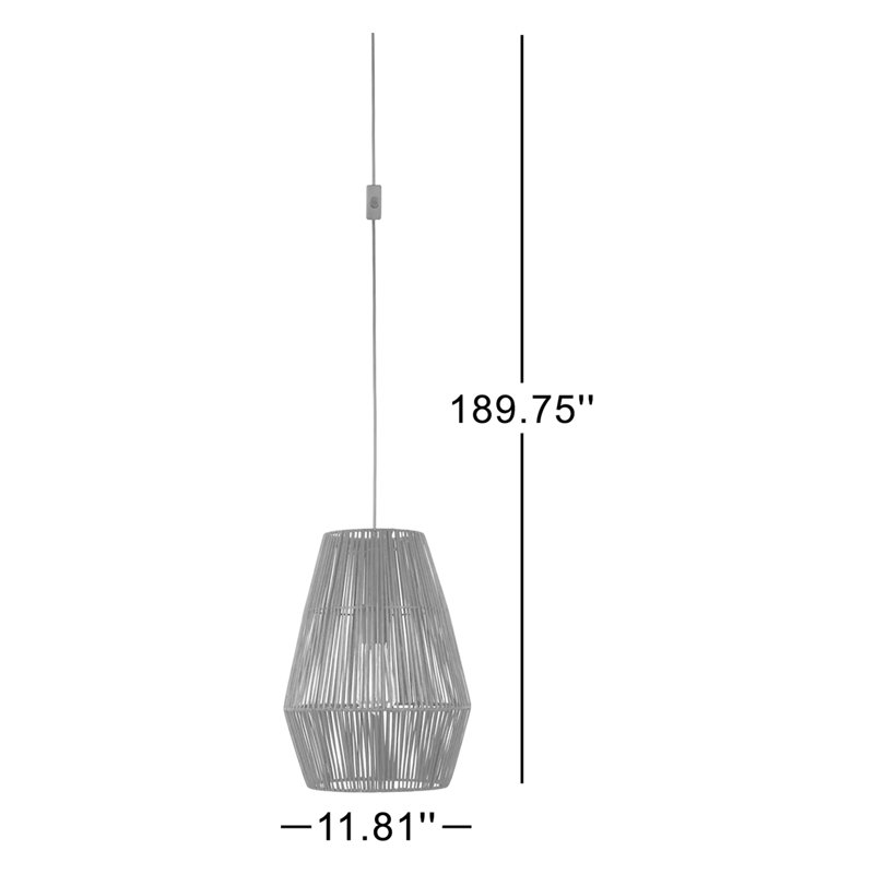 Luminaire suspendu géométrique 1 lumière Swag Pendant