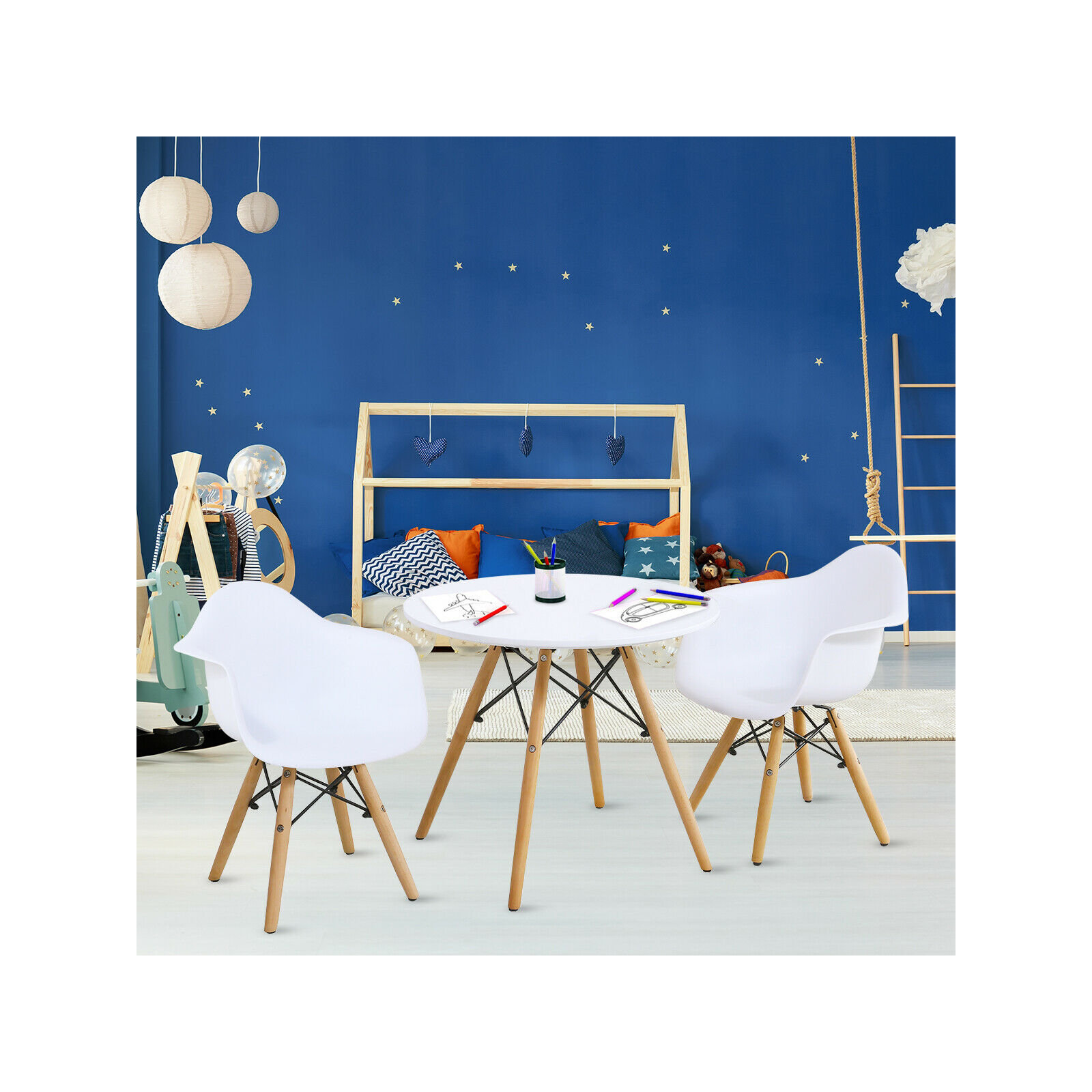 Fabian Kids 3 Piece Writing Table and Chair Set