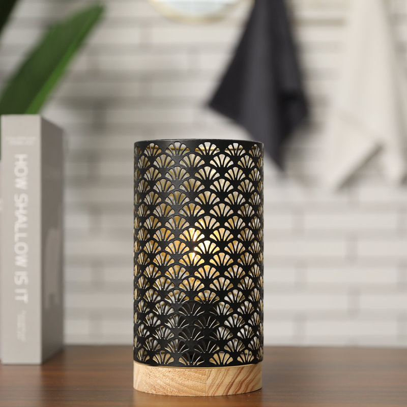 Lampe de table noire 8,5 po
