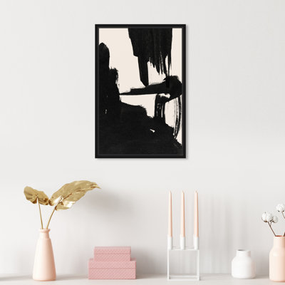 " Abstract Black And White Brush Stroke " by Oliver Gal
