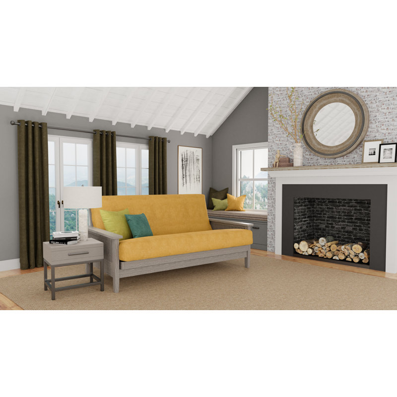 Housse pour futon à coussins carrés Leupp, Grand, Pollen