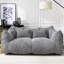 Fauteuil en chenille grise avec poignée, facile à déplacer d'une pièce à l'autre. Grand fauteuil moelleux, il apporte du confort à votre salon, chambre ou chambre d'enfant.