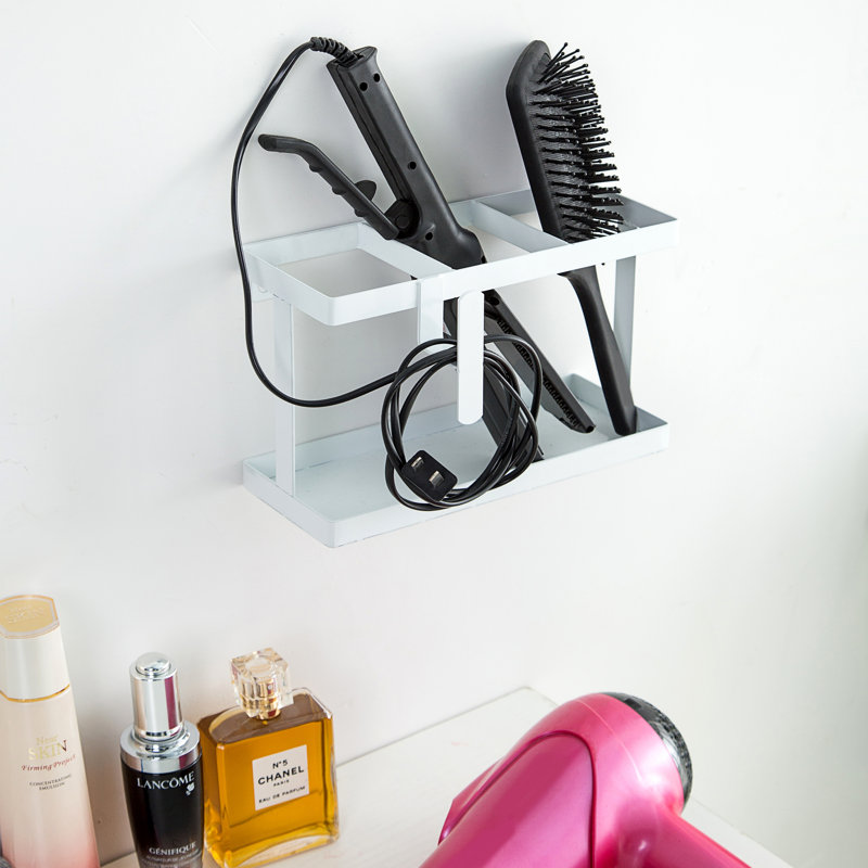Metal 3 Compartments Hair Tool Holder