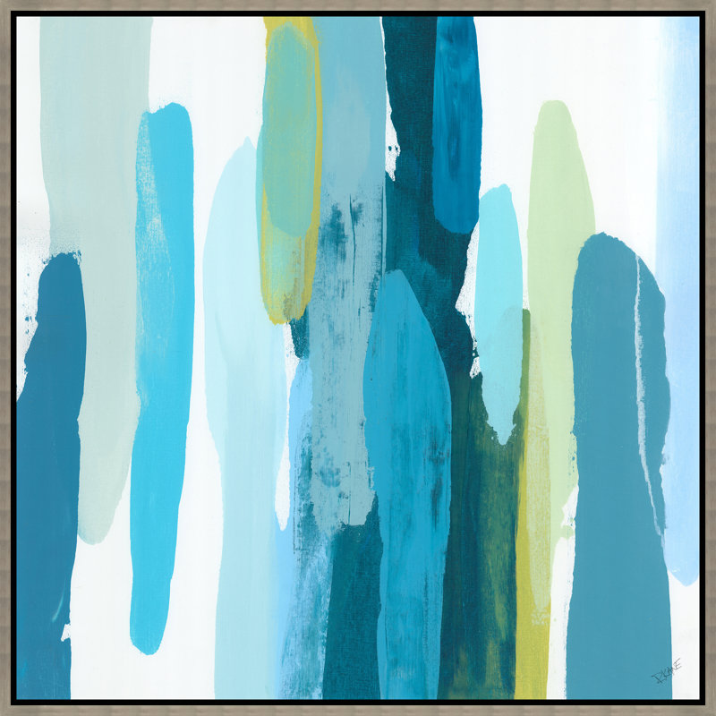 Blu Crush I Painting by Rick Kane, 37.75" H x 37.75" W, Image Brush Gel