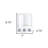 White Heavy Duty Plastic Three Chamber Wall Mount Soap Dispenser