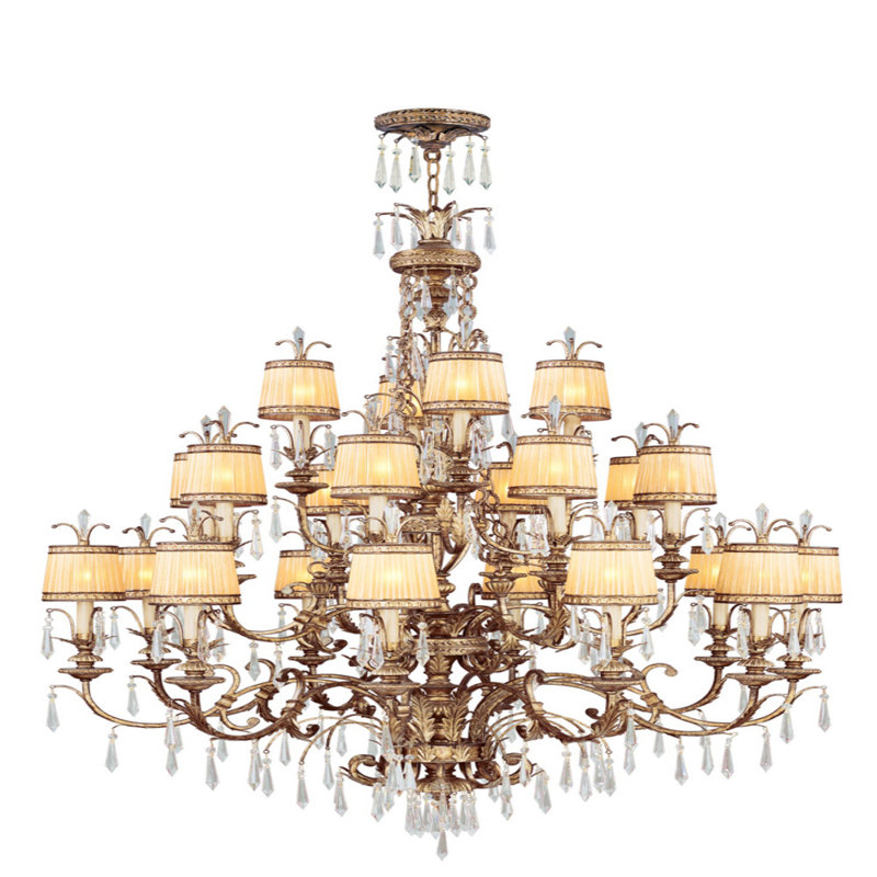 Lustre classique à 22 lumières de style bougie