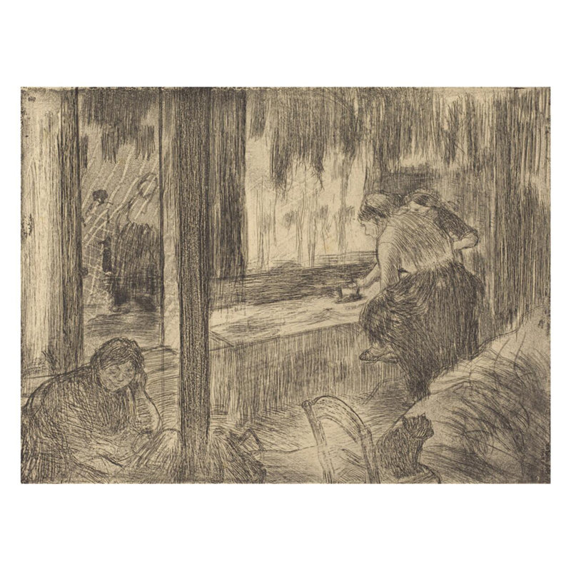 The Laundresses (Les blanchisseuses) par Edgar Degas - Estampe numérique, H 22 po x l 28 po