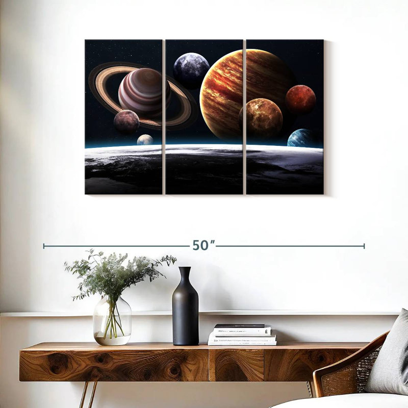 Oberle View Of Planets From Earth, 24" H x 38" W