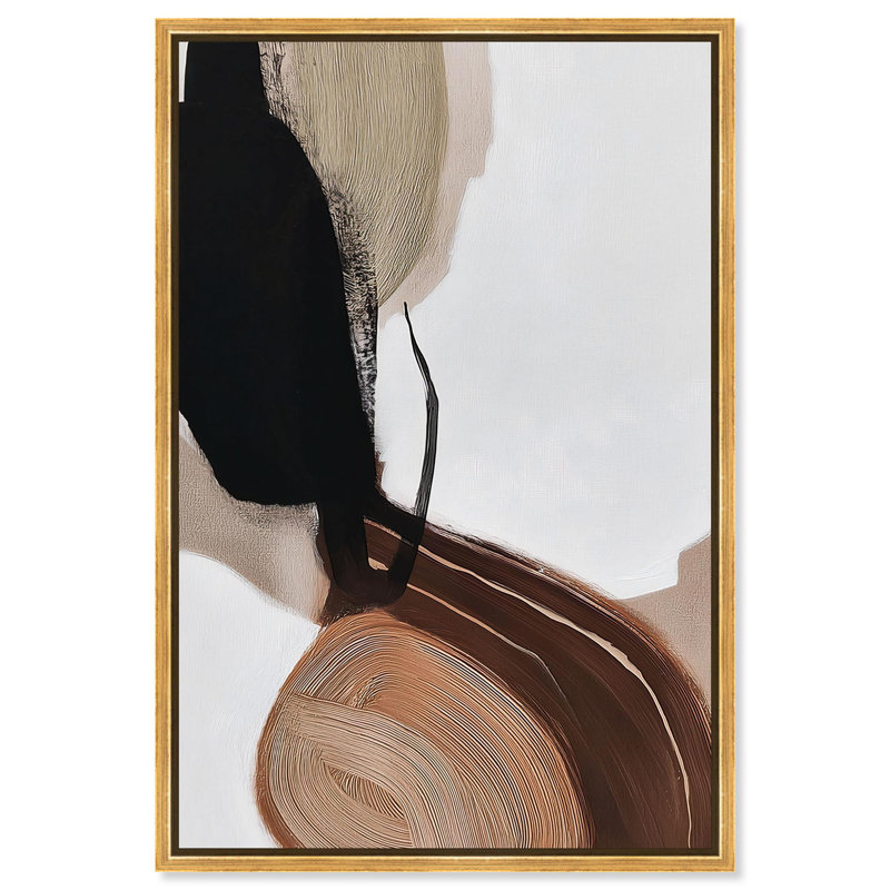 «Earth Curve IV Boho Decor», reproduction d'art sur toile par Art Remedy, H 30 po x l 20 po, Cadre blanc