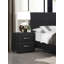 Contemporain durable en similicuir noir recouvrant la table de chevet 1pc