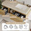 Meuble-lavabo mural moderne avec lavabo simple, lavabos flottants avec comptoir en pierre frittée Loubertha-731076358-731076378
