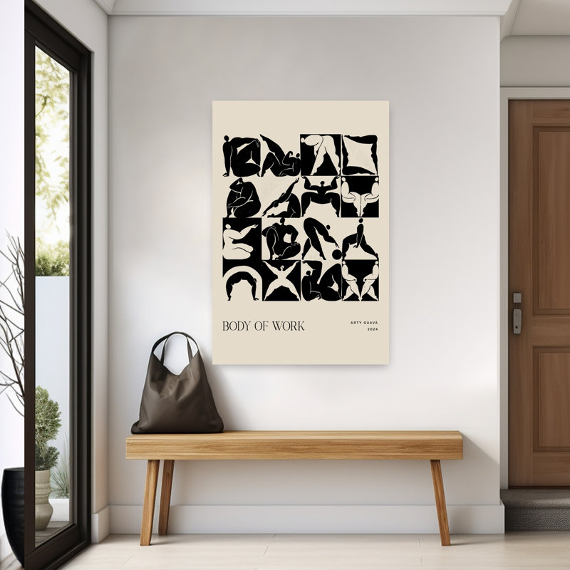 Body of Work (Noir) Abstract Contemporary Wall Art Print, 152.4cm H x 101.6cm W