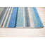 Blue Hand-Knotted Wool Striated Color Block Geometric Modern Contemporary Carpet Rug-787194721