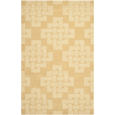 Tapis géométrique en laine touffeté à la main