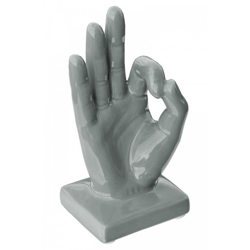 Abingt People Bust, 17.5cm H x 8.5cm W x 7.5cm D, Grey