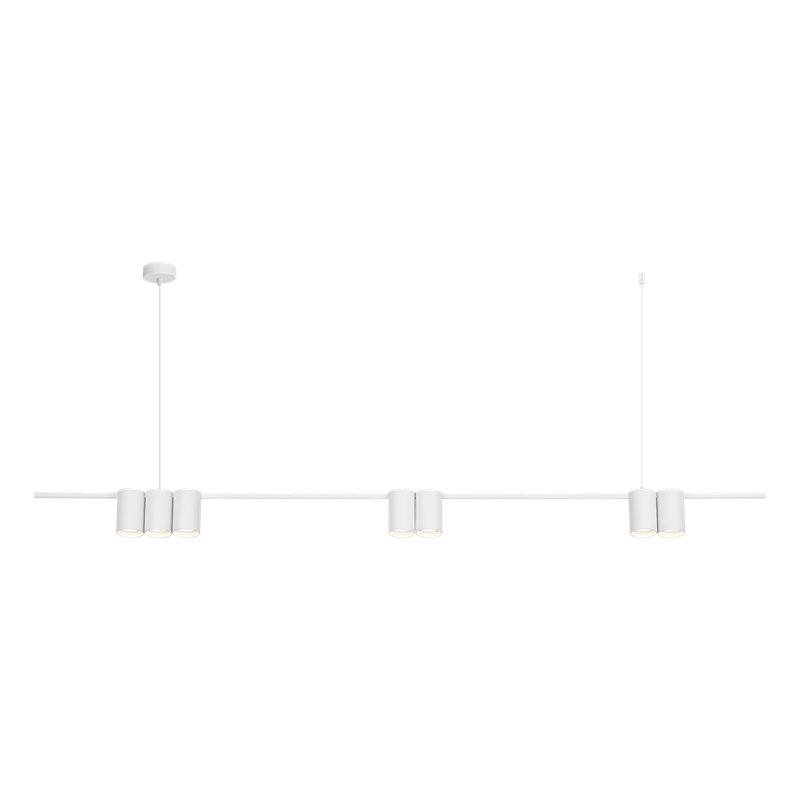 Genesis 7 - Light Kitchen Island Pendant, White, White