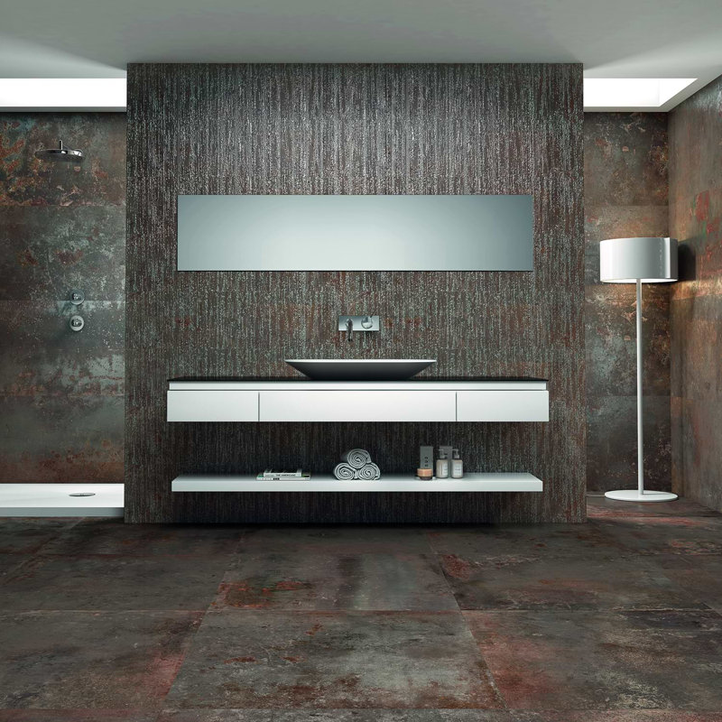 Twilight 12X48 Metal Look Porcelain Tile, Deco Oxide
