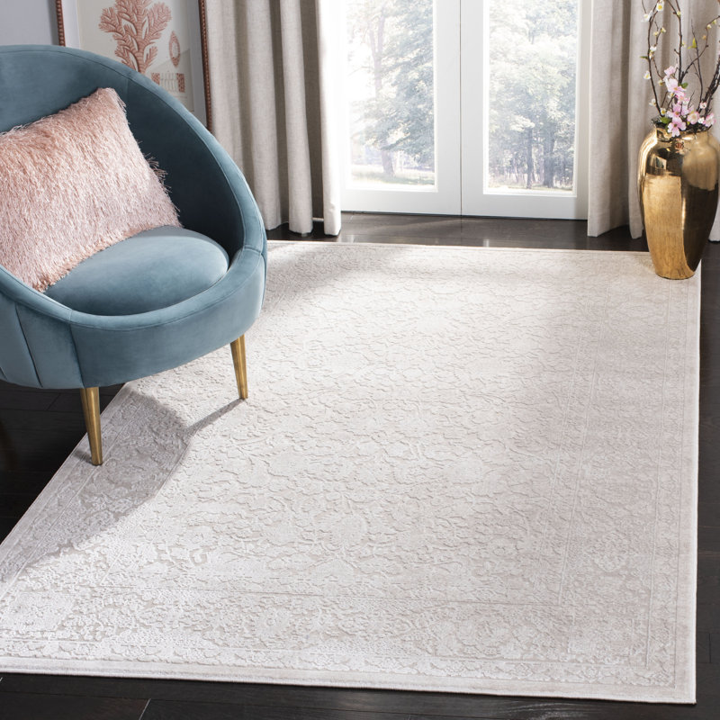 Calidia Oriental Creme/Ivory Area Rug, Rectangle 5'1" x 7'6"