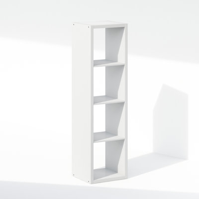 Ebern Designs Harnek Open Back Multipurpose Clothing & Closet Storage Organizer Shelf, 3-Cube, White
