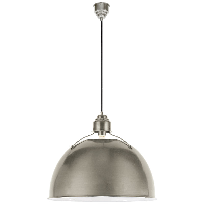 Thomas O'Brien Eugene Large Pendant, Antique Nickel, 19" H x 21" W x 21" D