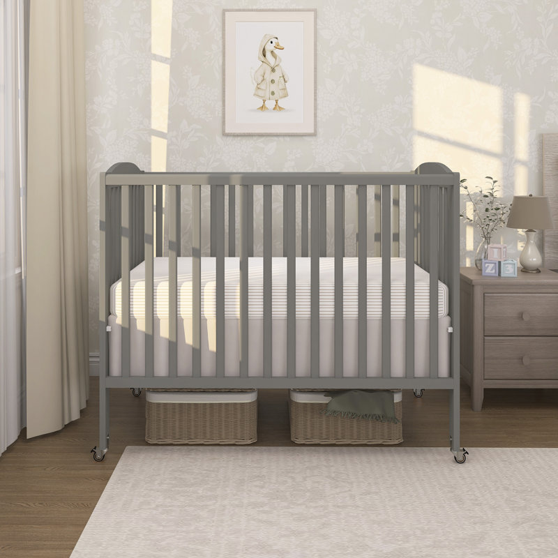Lit de bébé convertible 2 en 1 standard, Gris