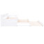 Lit de jour simple en bois TG, blanc, avec 2 lits gigognes et 3 rangements, bâbord, structure, lit gigogne blanc économiseur d'espace, solide et efficace-1923157290