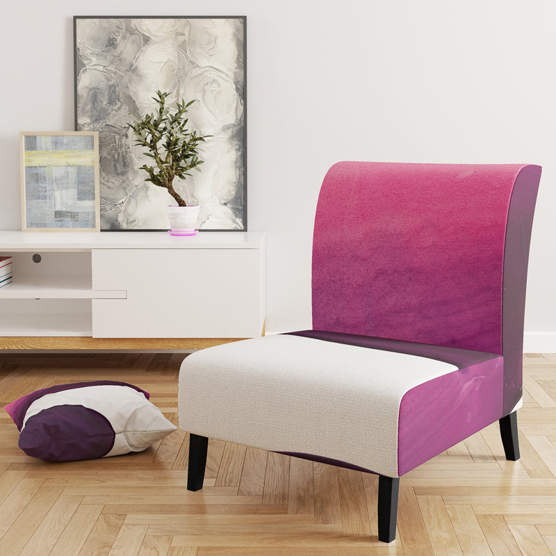 Peinture de la pierre magenta - Fauteuil de chambre rembourré Shabby Elegance