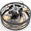 Haajirah 17" 7-Blade Indoor Enclosed Caged Black Flush Mount Ceiling Fan with the Remote Control