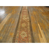 Rustic Coral Color Antique Agra Extra Long and Narrow Size Hallway Runner Rug
