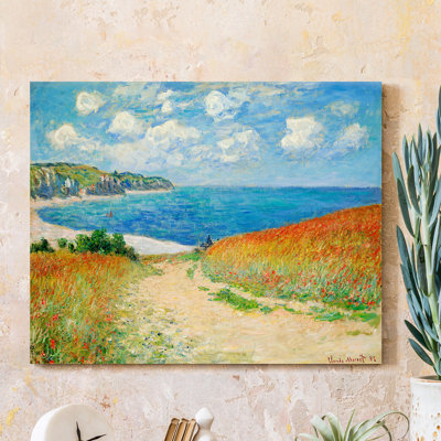 Path in the Wheat Fields at Pourville by Claude Monet Canvas Prints Giclee Print Wall Art for Home Decor