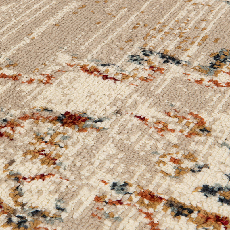 Tapis tissé à la machine médaillon doré 5 pi x 7 pi