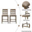 Ensemble de 2 tabourets de comptoir en bois rembourrés Farmhouse
