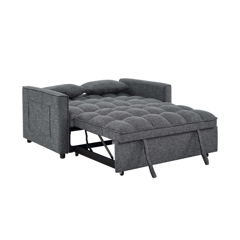 Sienna Tufted Convertible Sleeper Sofa, 31.1" H x 53" W x 34" D