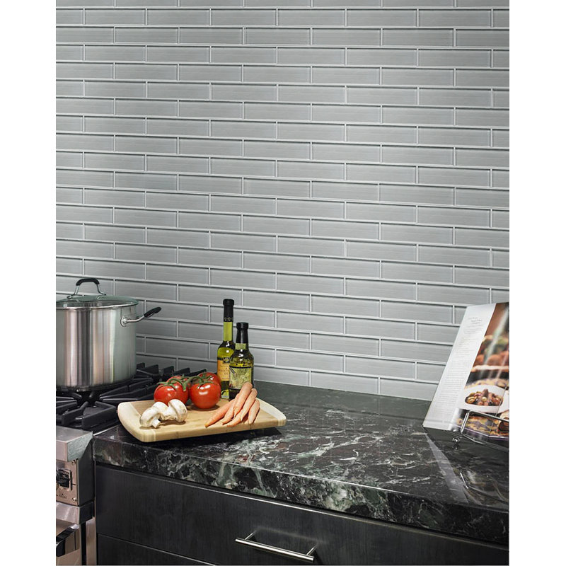 Space Linen Gray 3-In X 12-In Glass Wall Tile(0.25-Sq. Ft/ Piece)
