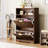 40" Tall Free Standing Shoes Storage Cabinet With 2 Flip Drawers-61207425