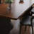 Brown+Black Rectangular Solid Wood Dining Table-1285185224