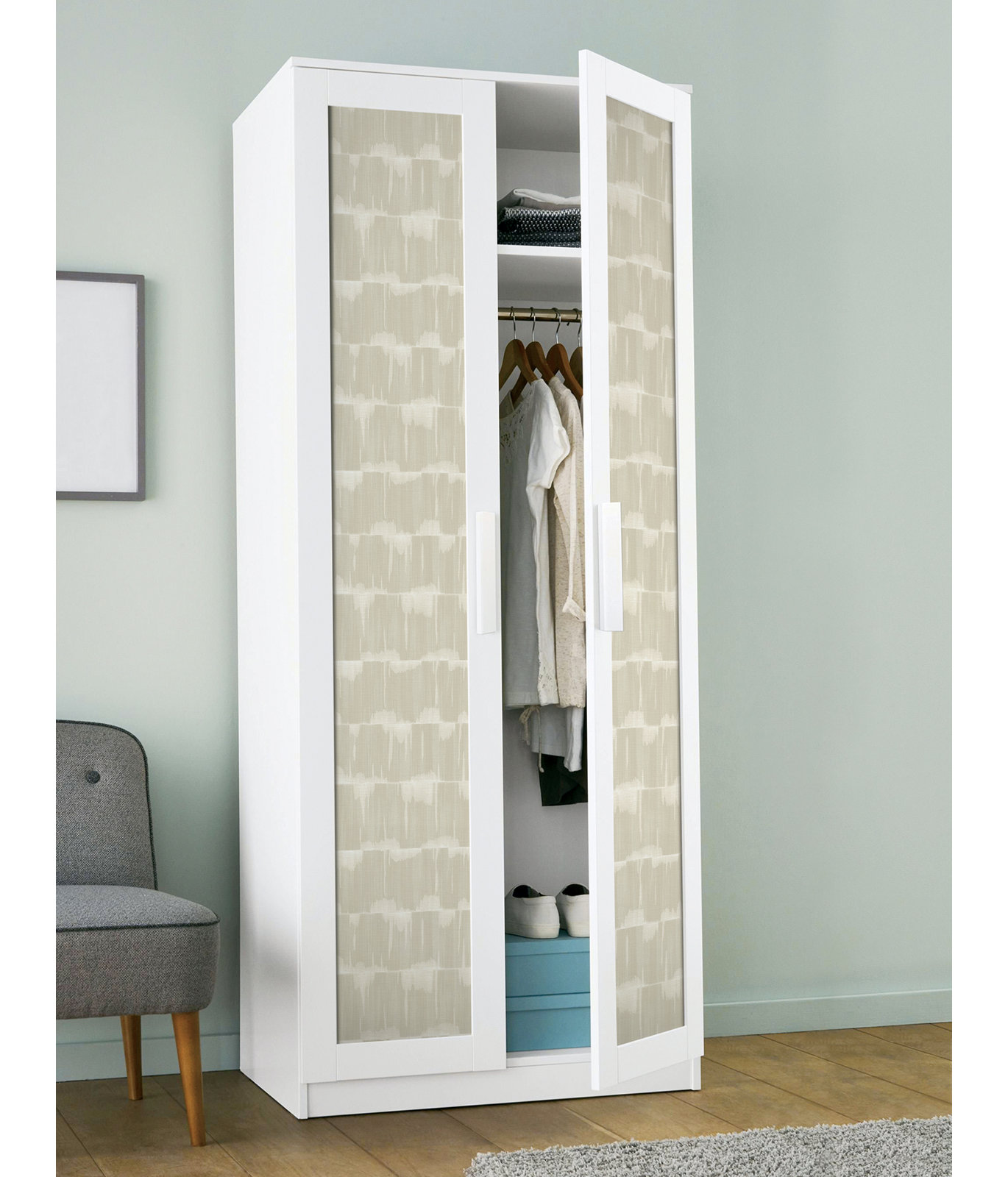 Evelia Peel & Stick Abstract Wallpaper, Neutral