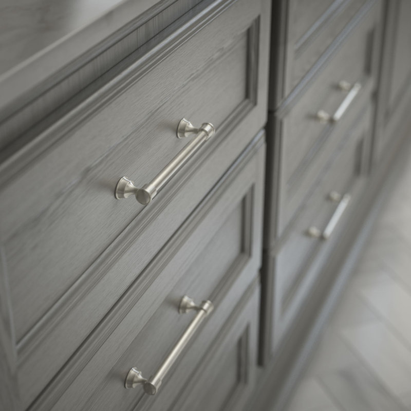 Athens Caspian Bar Pull, 5.0625", Satin Nickel