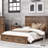 Solid Wood Standard Storage Bed