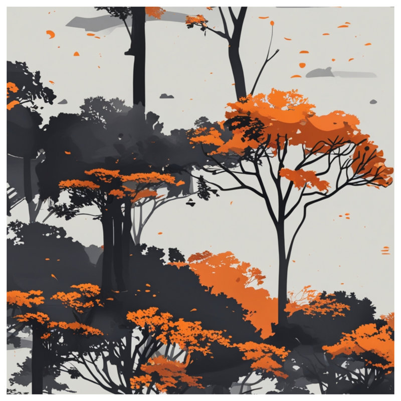 Couvertures oranges et noires, 60 po L x 80 po H