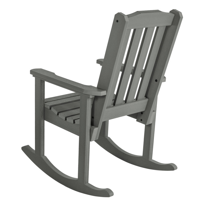 Chaise berçante d'extérieur en plastique, Gris