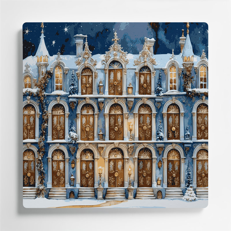 Calendrier de l'Avent de Noël avec petites portes, art mural gris en métal, H 32 po x l 32 po