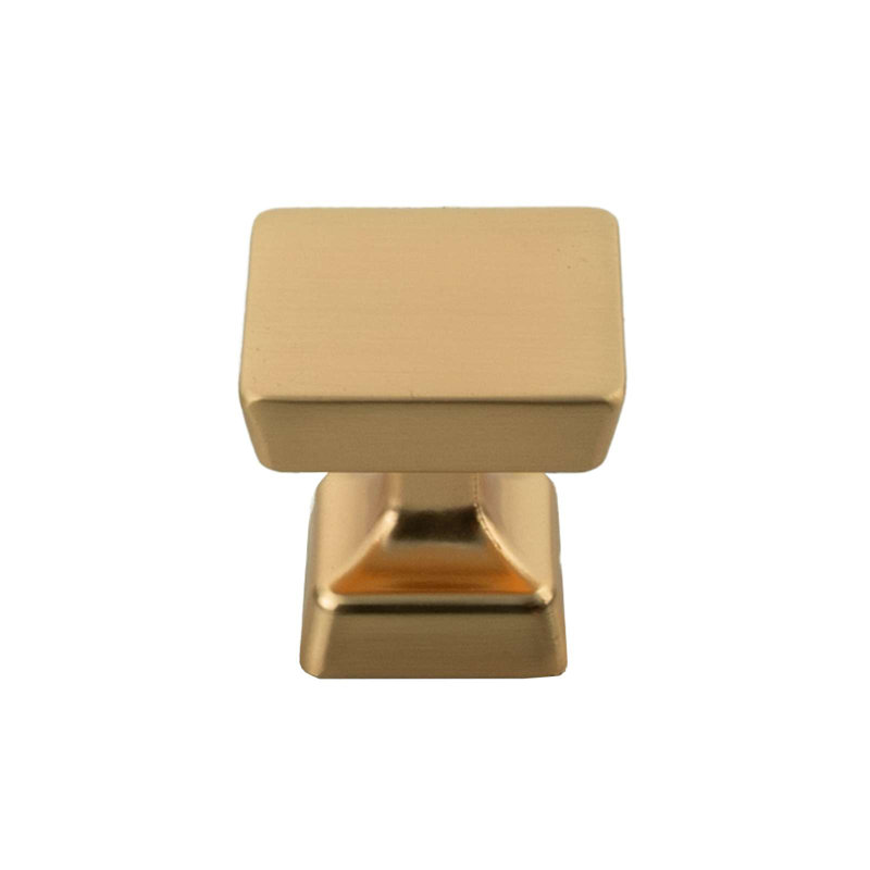 Modket carré uni - bouton d'armoire 1-1 / 8 po x 1-1 / 8 po or champagne brossé - Quincaillerie contemporaine pour tiroirs et armoires