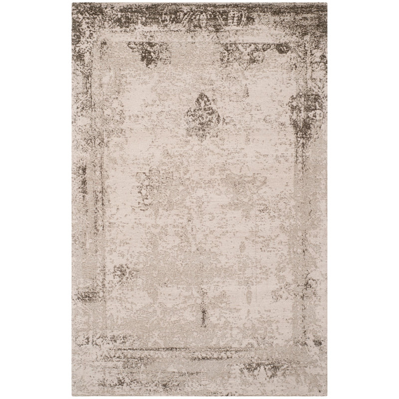 Tapis oriental en coton beige Lyniya, Rectangle 8 pi x 11 pi