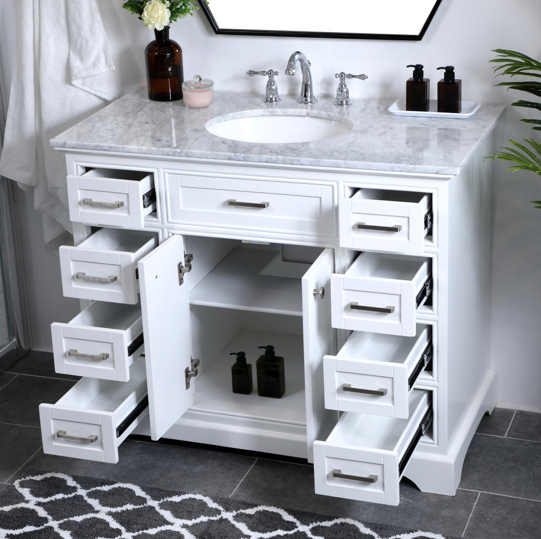 Hermes 42" Single Bathroom Vanity, White