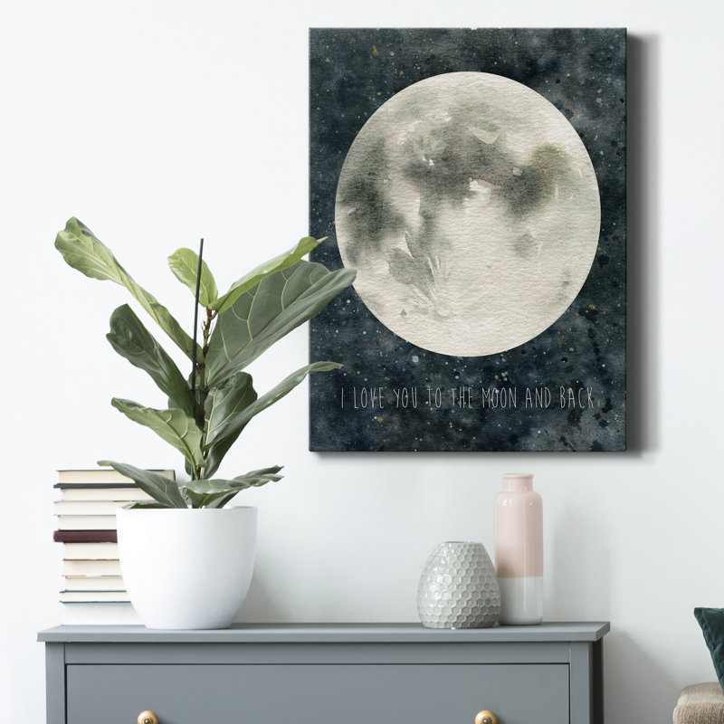 «Moon Love» par Carol Robinson, reproduction d'art sur toile tendue, H 32 po x l 24 po x P 1 po