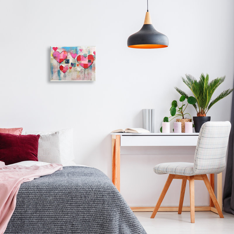 "Urban Hearts", collage sur bois par LSR Design Studio